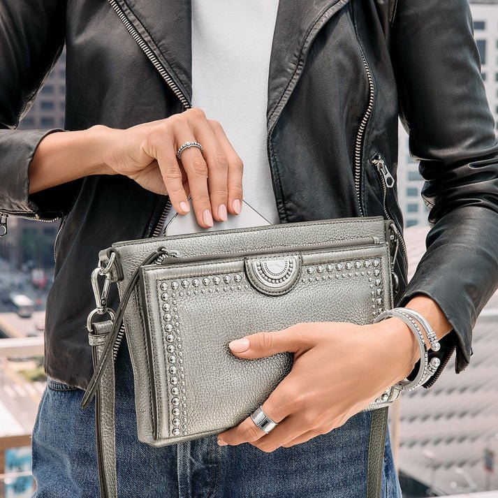 Brighton Jordyn Cross Body Organizer – Titanium - Juli's Wearable Art