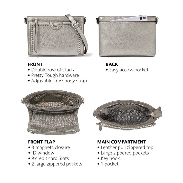 Brighton Jordyn Cross Body Organizer – Titanium - Juli's Wearable Art
