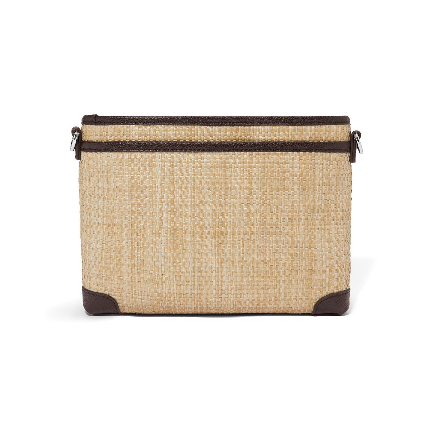 Brighton Jordyn Straw Cross Body Organizer | Natural Cocoa