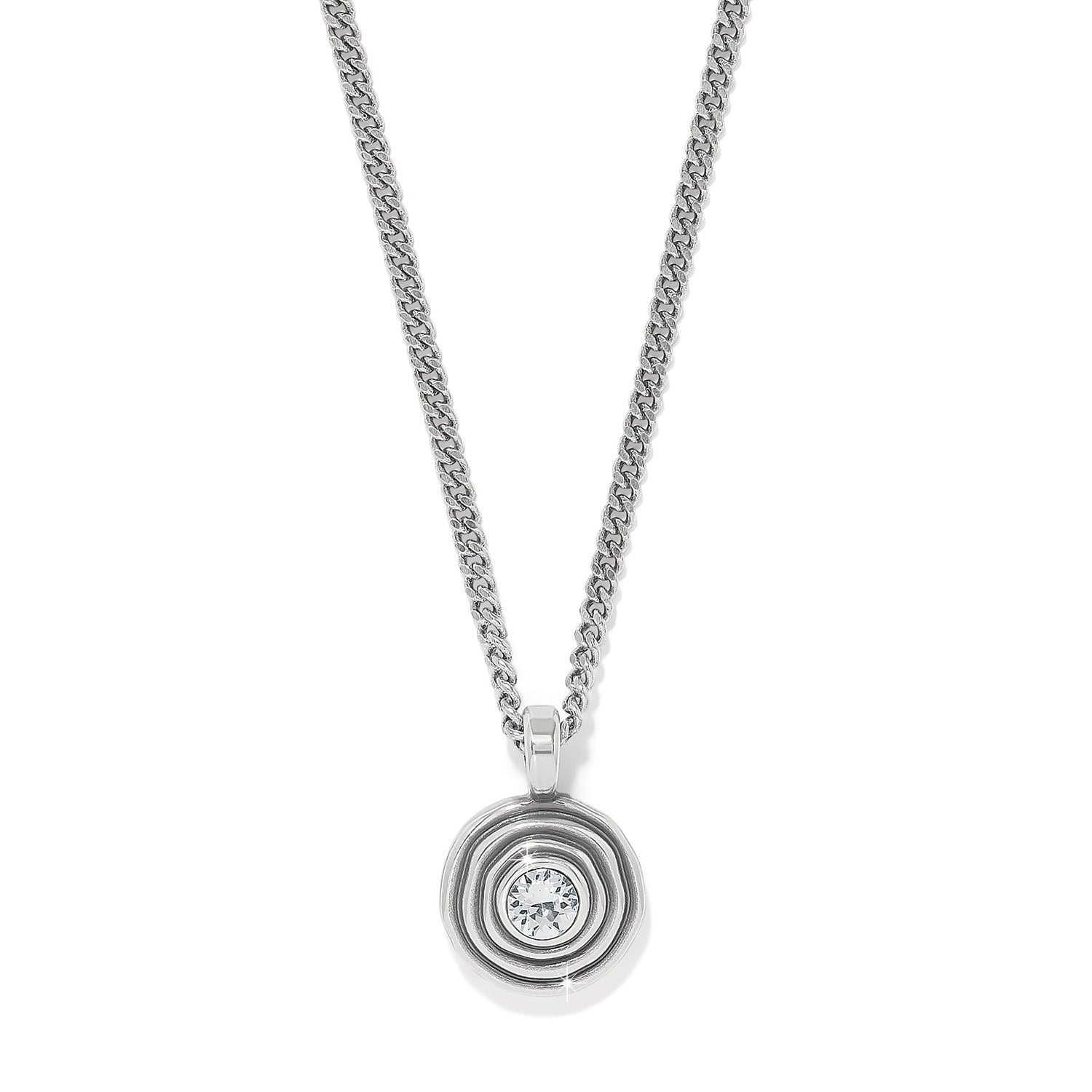 Brighton Kosmos Kaliedo Round Petite Necklace | Silver
