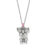 Brighton La Tulipe Butterfly Pink Duo Necklace - Juli's Wearable Art