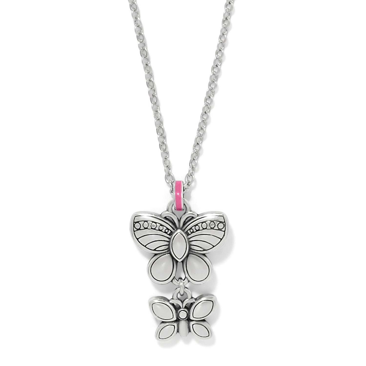 Brighton La Tulipe Butterfly Pink Duo Necklace