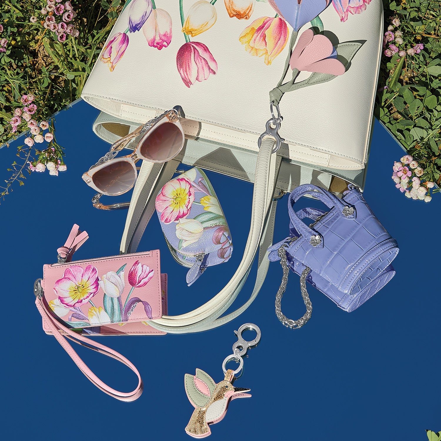 Brighton La Tulipe Hummingbird Handbag Fob - Juli's Wearable Art