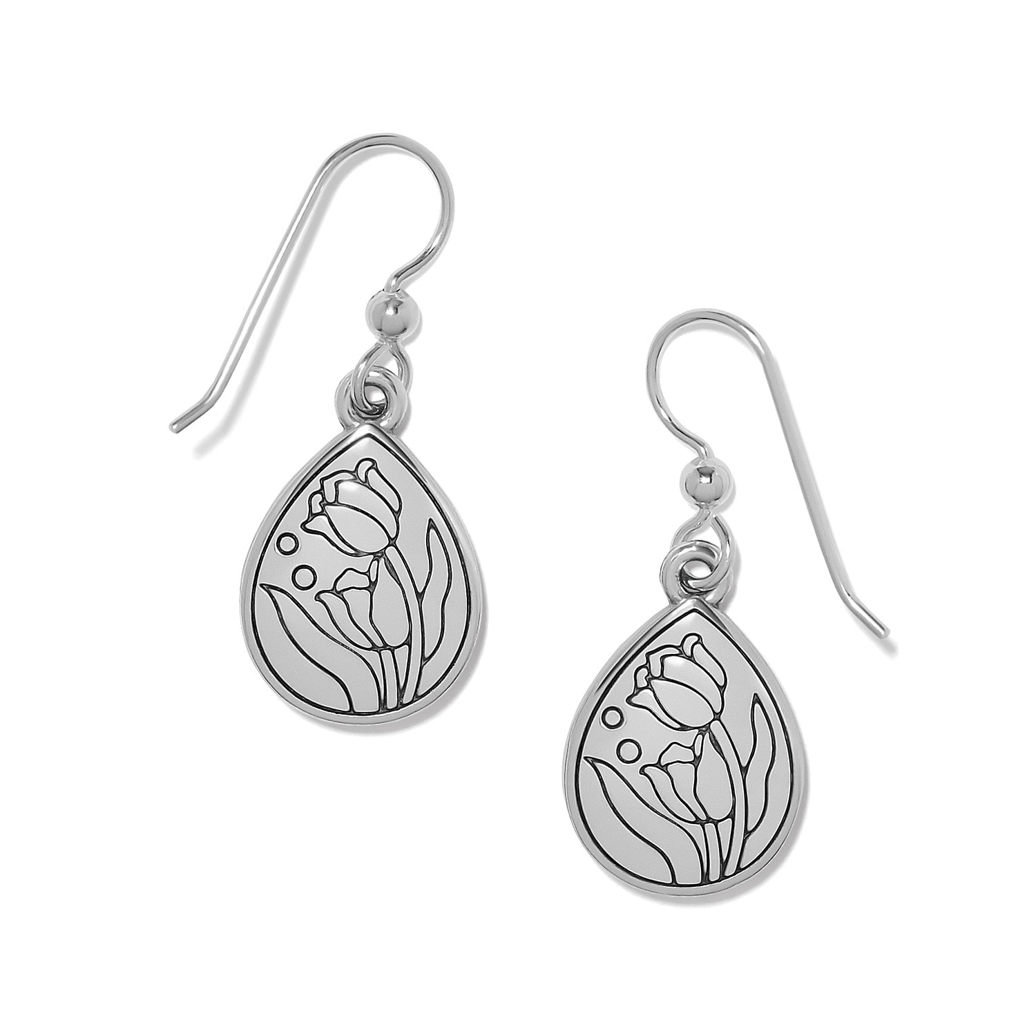 Brighton La Tulipe Noir French Wire Earrings