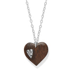 Brighton Love Message B Love Wood Necklace | Brown - Juli's Wearable Art