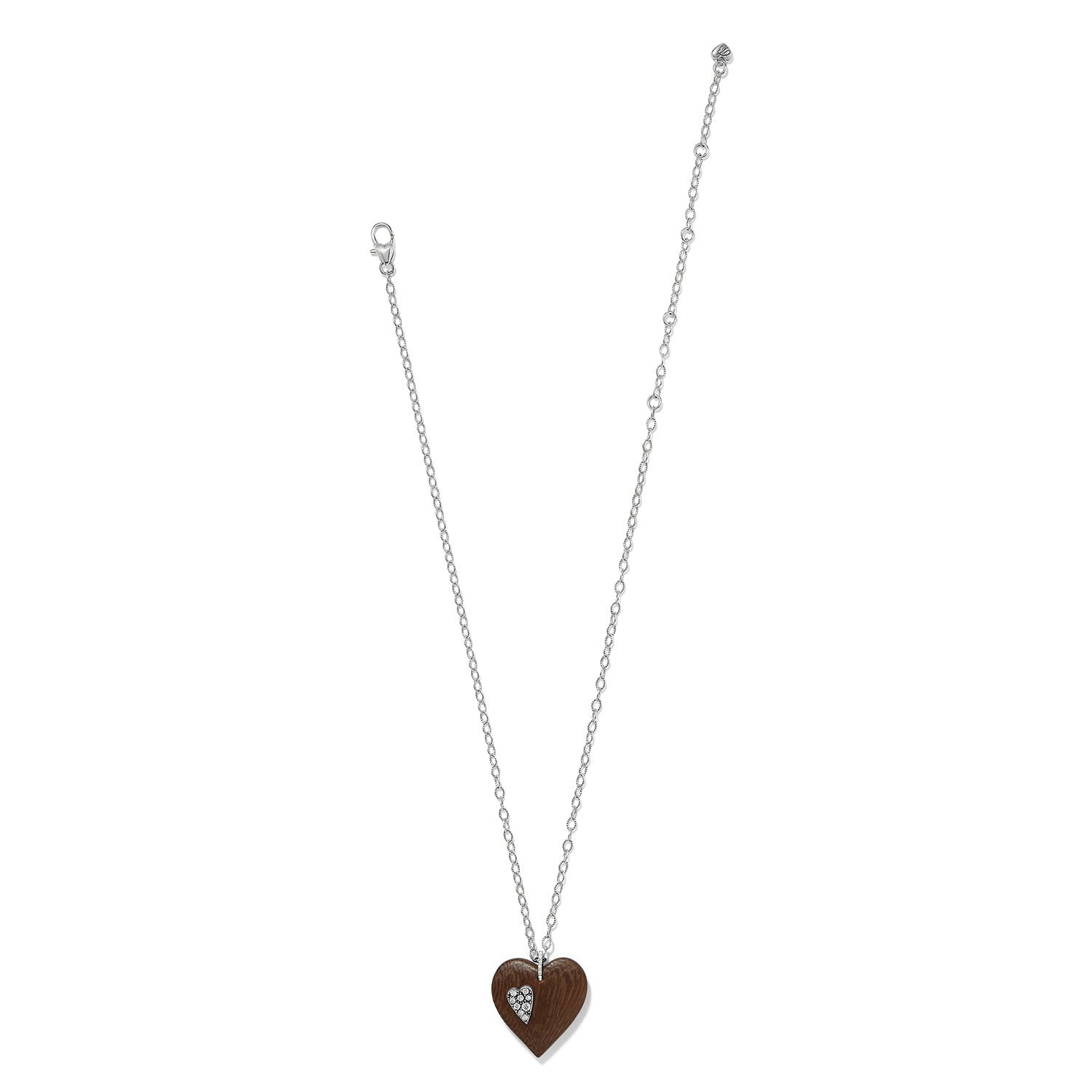 Brighton Love Message B Love Wood Necklace | Brown - Juli's Wearable Art