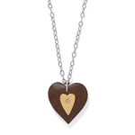 Brighton Love Message B Love Wood Necklace | Brown - Juli's Wearable Art