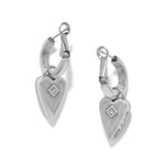 Brighton Love Messages B Love Reversible Hoop Earrings | Blue - Juli's Wearable Art