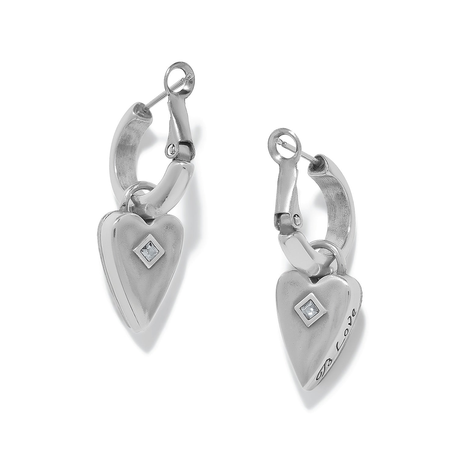 Brighton Love Messages B Love Reversible Hoop Earrings | Blue