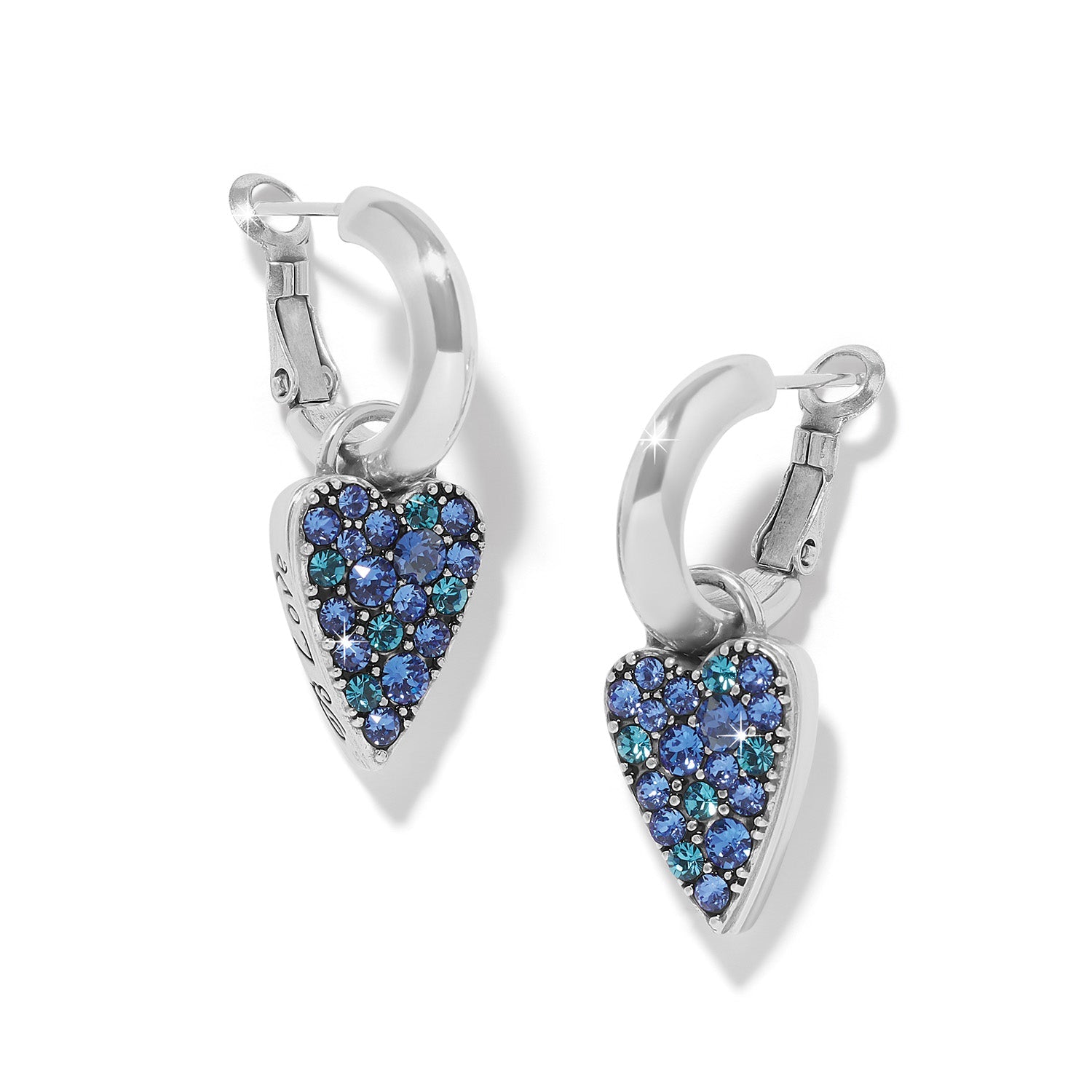 Brighton Love Messages B Love Reversible Hoop Earrings | Blue