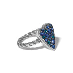 Brighton Love Messages B Love Ring | Blue - Juli's Wearable Art