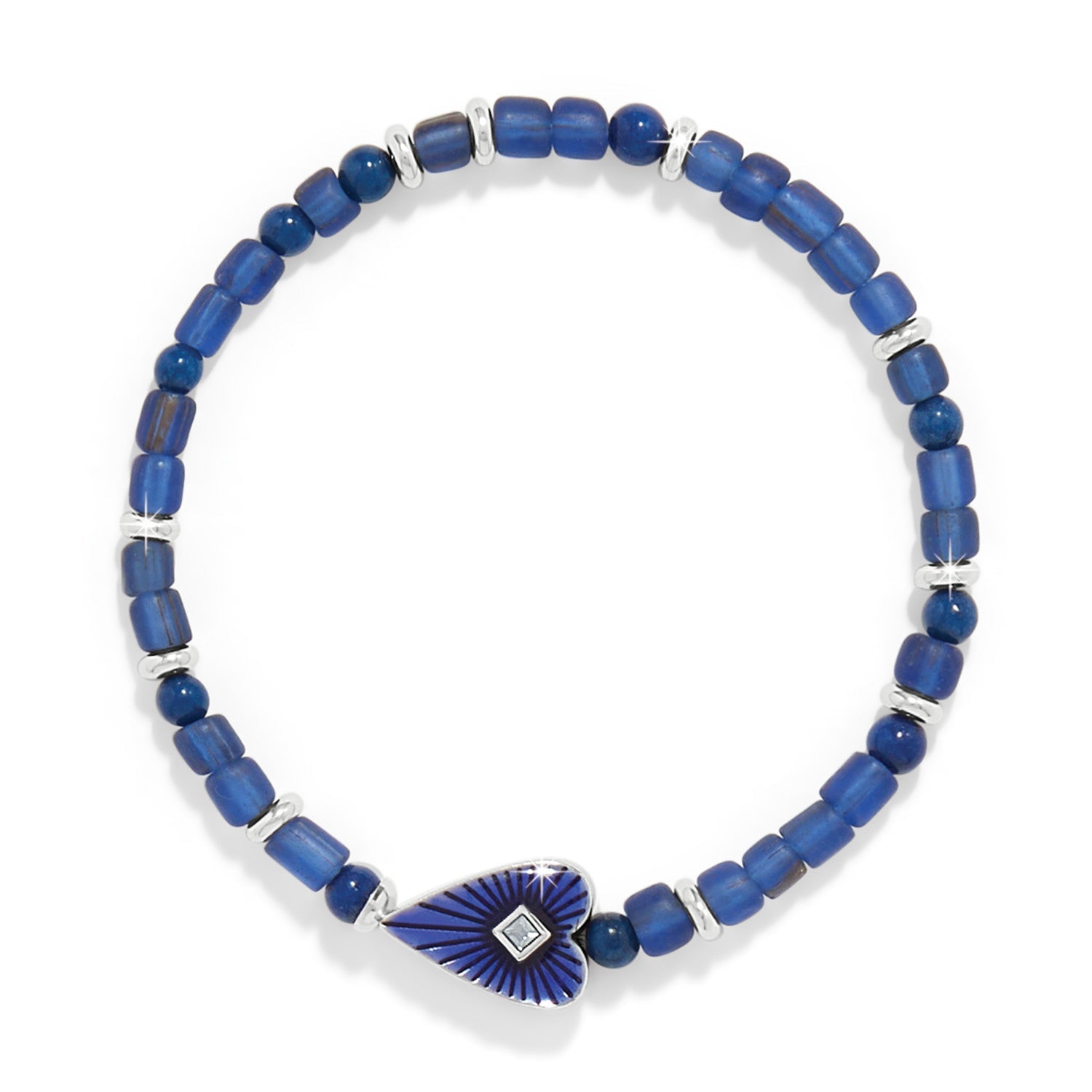 Brighton Love Messages B You Blue Stretch Bracelet | Blue - Juli's Wearable Art