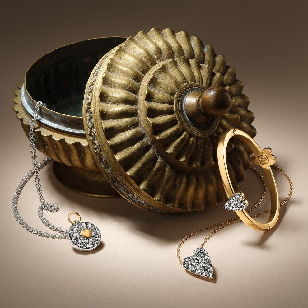 Brighton Love Messages Be Bold Hinged Bangle – Two Tone Silver/Gold - Juli's Wearable Art