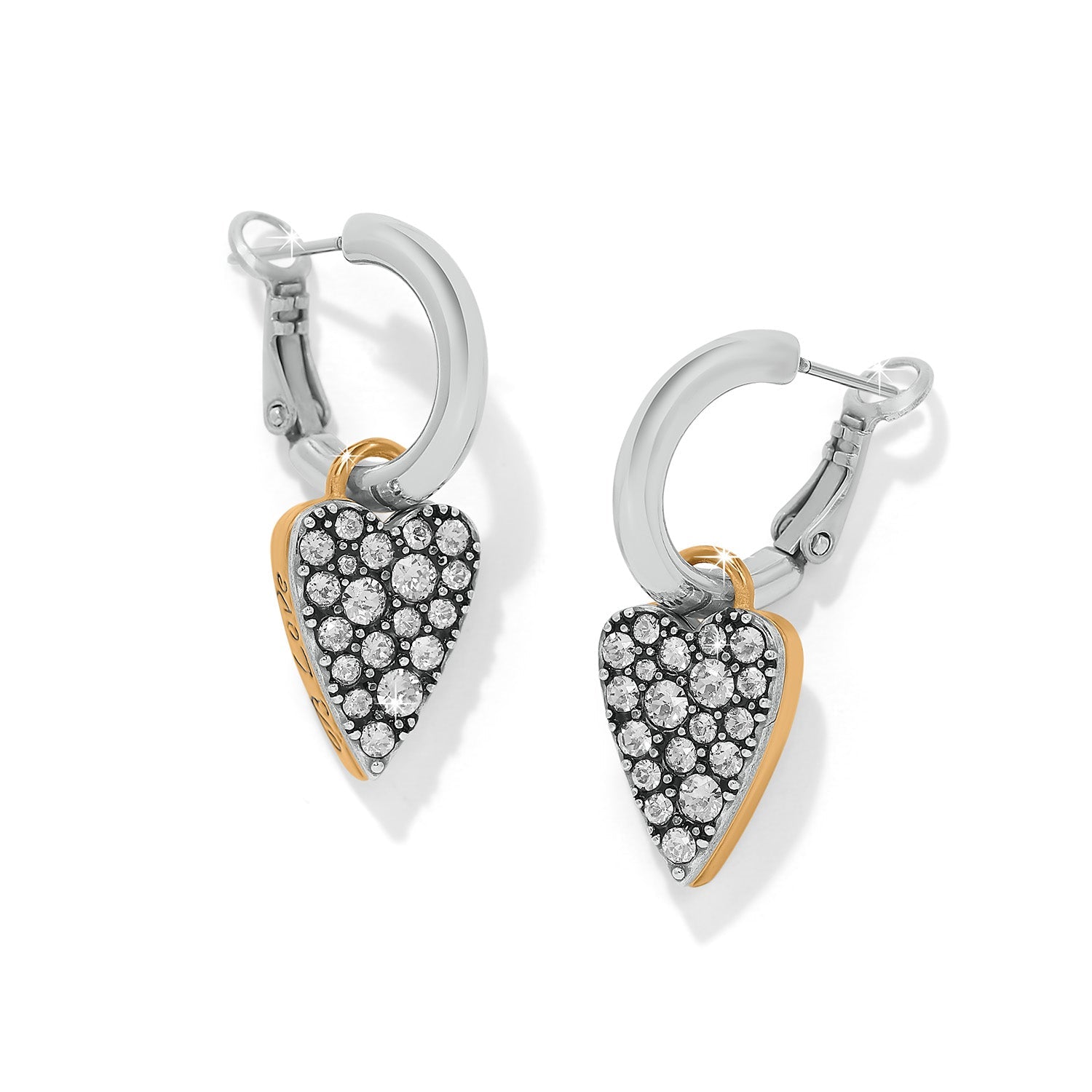 Brighton Love Messages “Be Love” Reversible Hoop Earrings – Two Tone Silver & Gold - Juli's Wearable Art