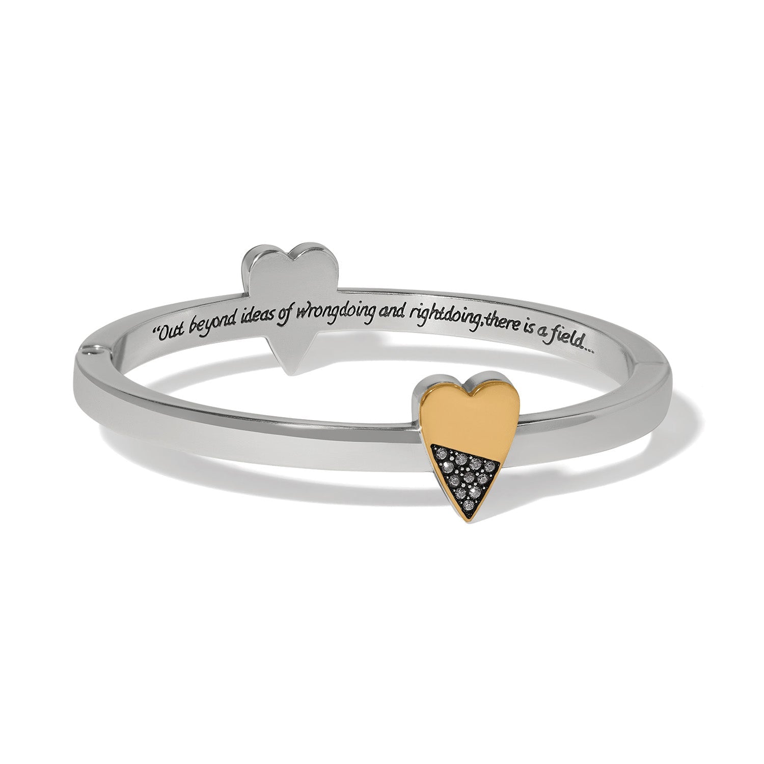 Brighton Love Messages Higher Love Hinged Bangle | Two Tone