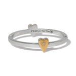 Brighton Love Messages Higher Love Hinged Bangle | Two Tone - Juli's Wearable Art