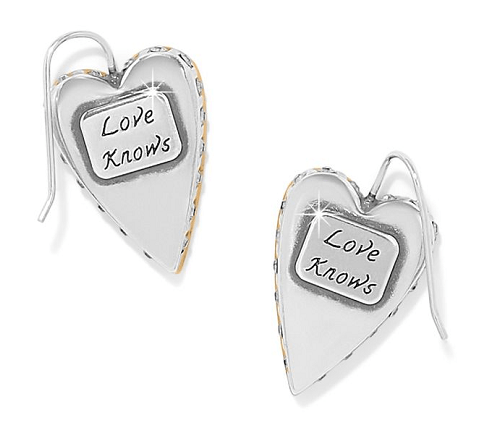 Brighton Love Messages Love Knows French Wire Earrings - Juli's Wearable Art