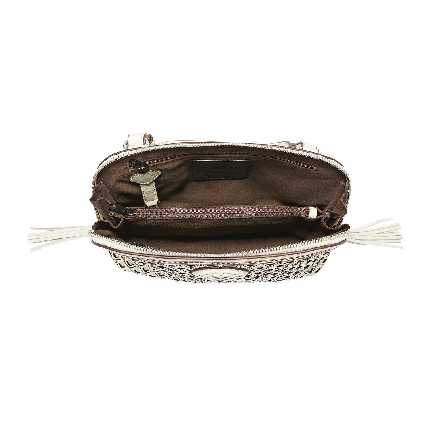Brighton Lucille Domed Organizer Handbag | Shoe White
