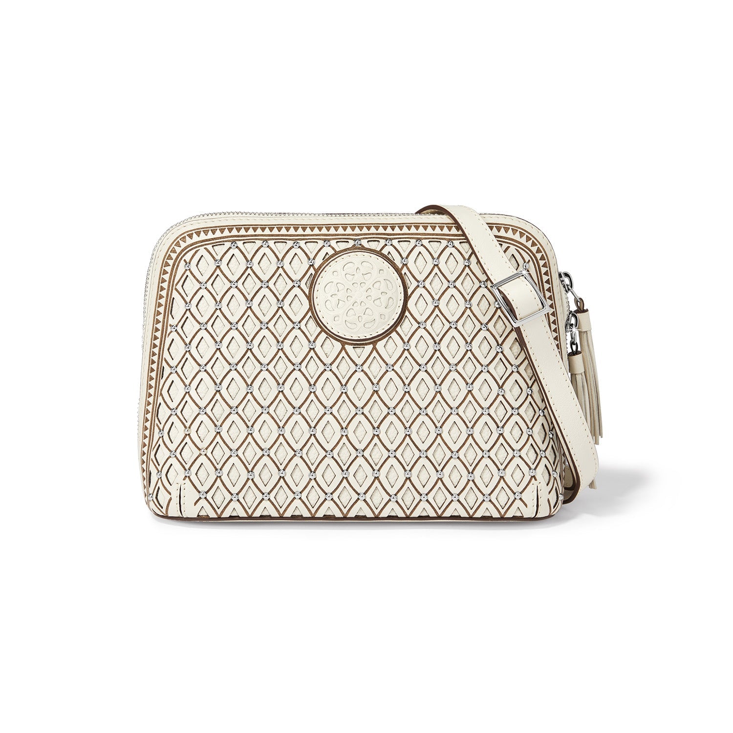 Brighton Lucille Domed Organizer Handbag | Shoe White