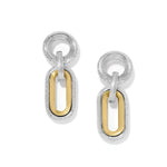 Brighton Medici Two Tone Link Post Drop Earrings - Juli's Wearable Art