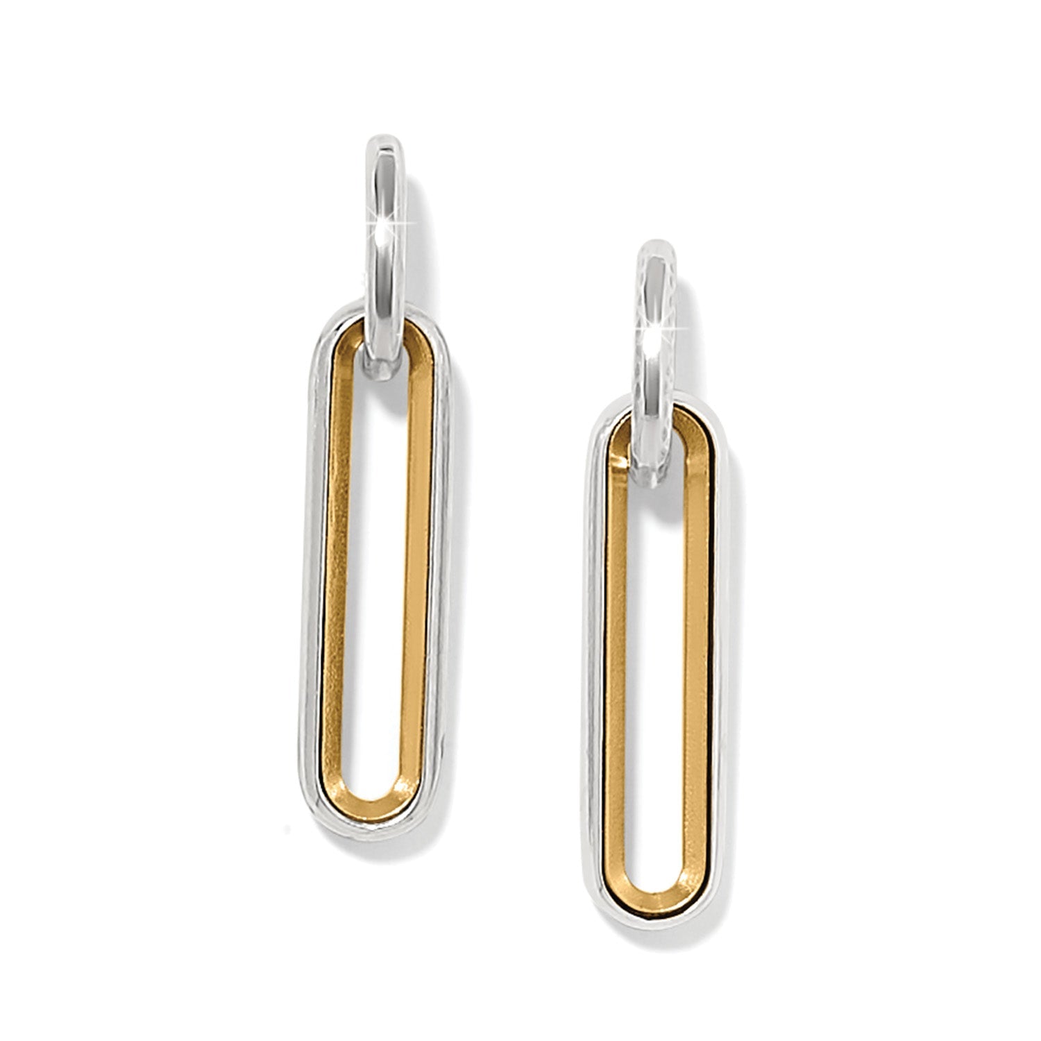 Brighton Medici Two Tone Long Post Drop Earrings - Juli's Wearable Art