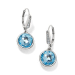 Brighton Meridian Aurora Leverback Earrings | Aqua Crystal - Juli's Wearable Art