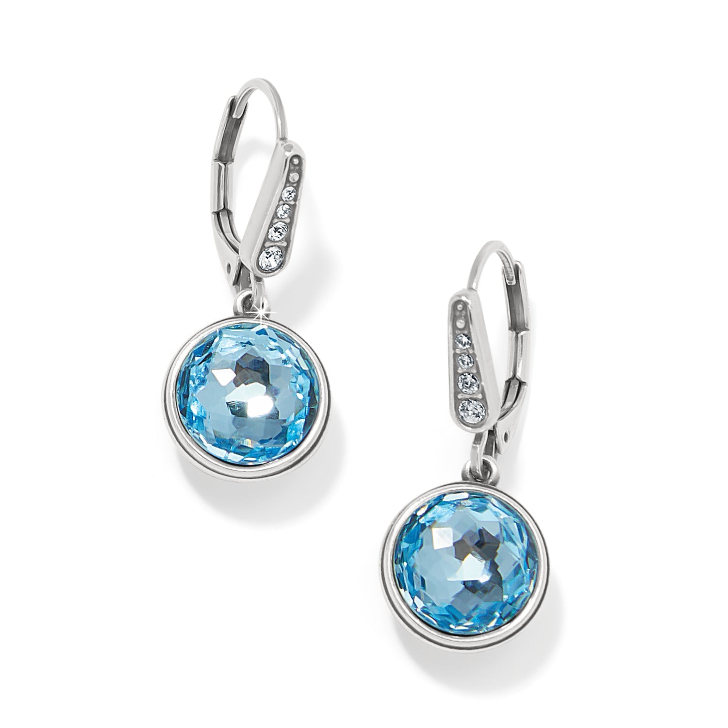 Brighton Meridian Aurora Leverback Earrings | Aqua Crystal - Juli's Wearable Art