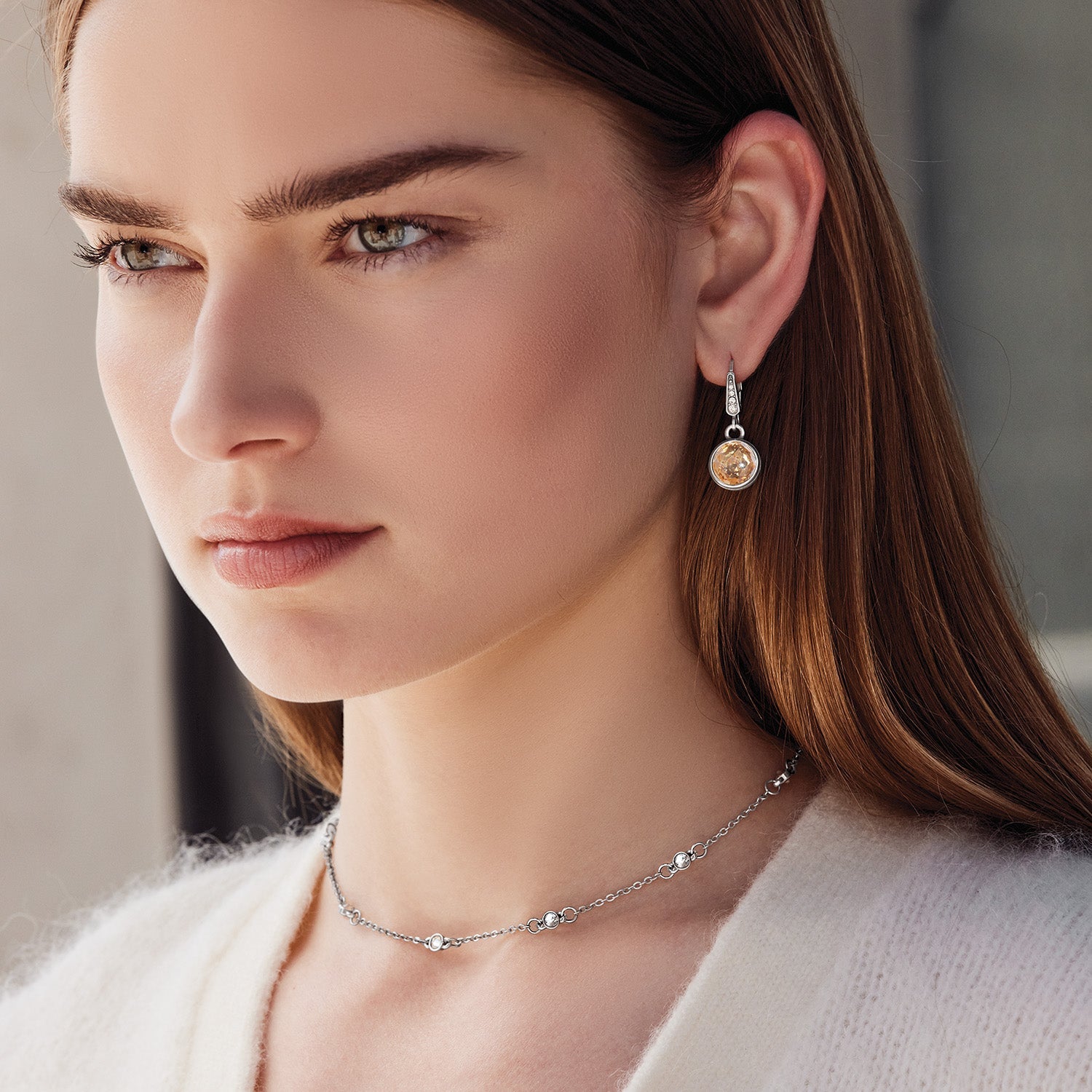 Brighton Meridian Aurora Leverback Earrings | Golden Shade Crystal - Juli's Wearable Art