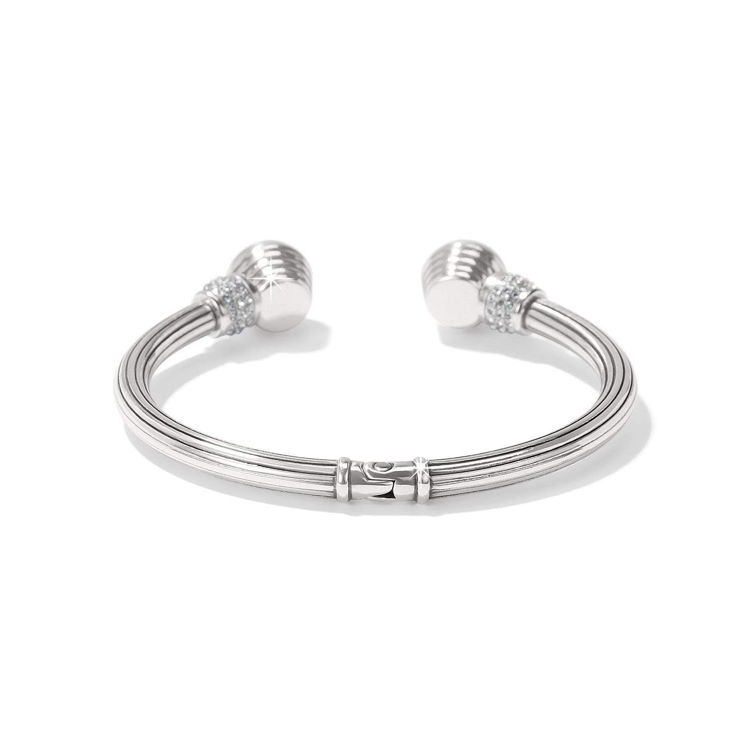 Brighton Meridian Aurora Petite Hinge Bangle | Aqua Crystal - Juli's Wearable Art