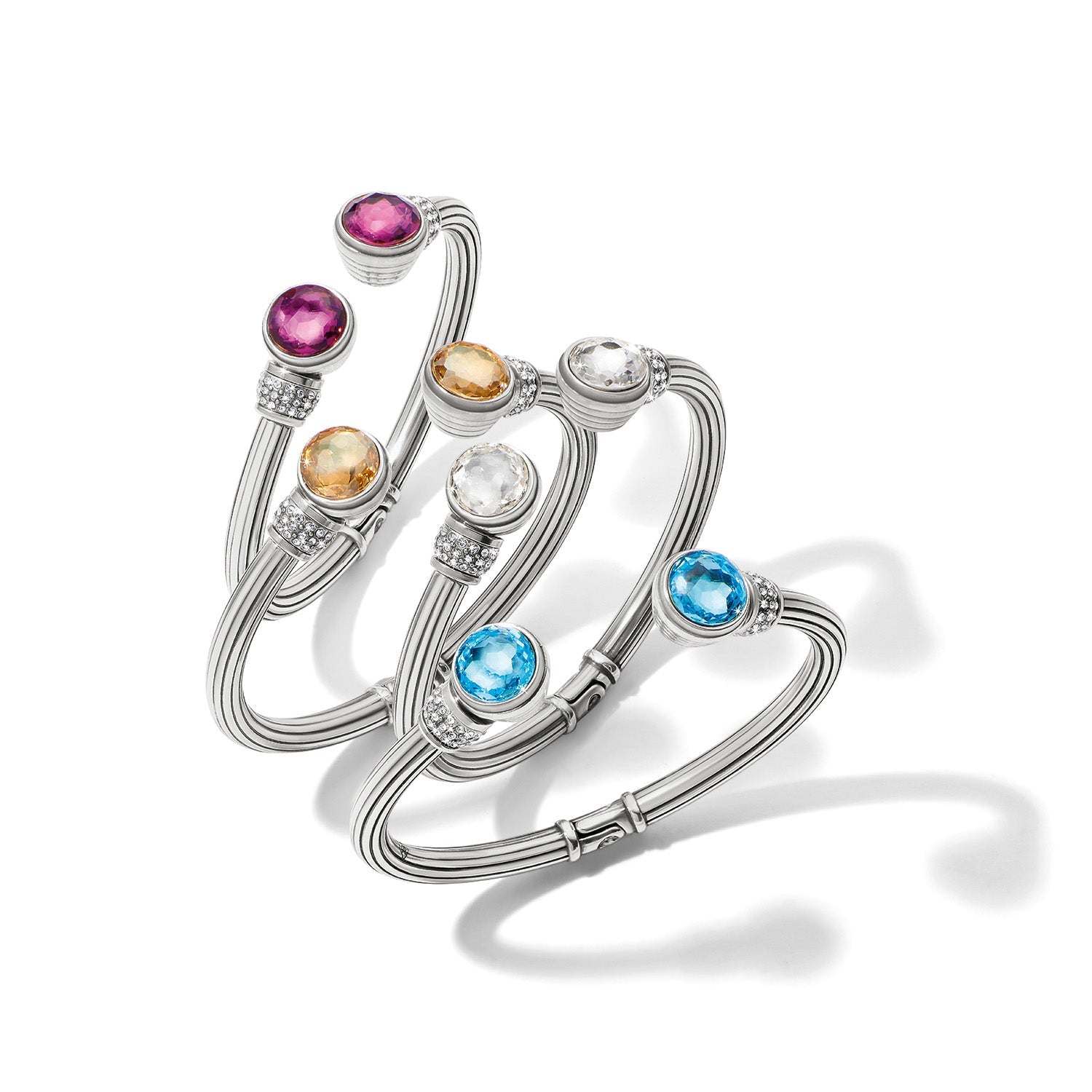 Brighton Meridian Aurora Petite Hinge Bangle | Silver - Juli's Wearable Art