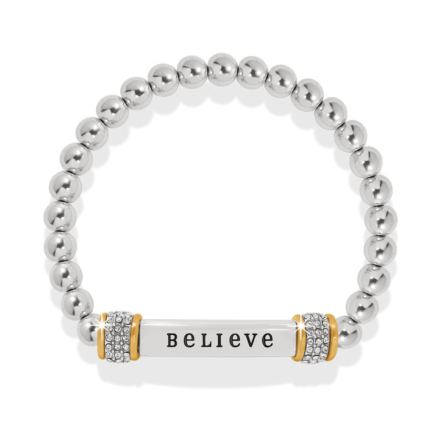 Brighton Meridian Believe Two Tone Stretch Bracelet - Juli's Wearable Art