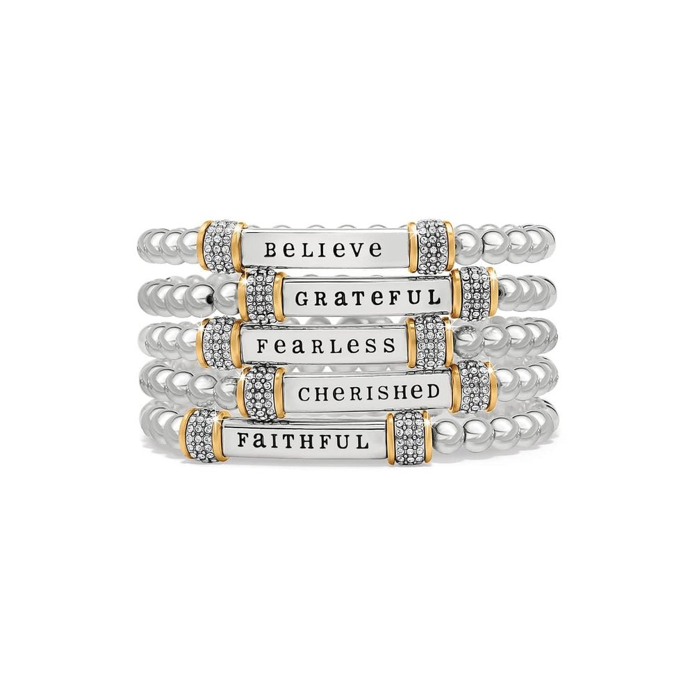 Brighton Meridian Cherished Two Tone Stretch Bracelet - Juli's Wearable Art