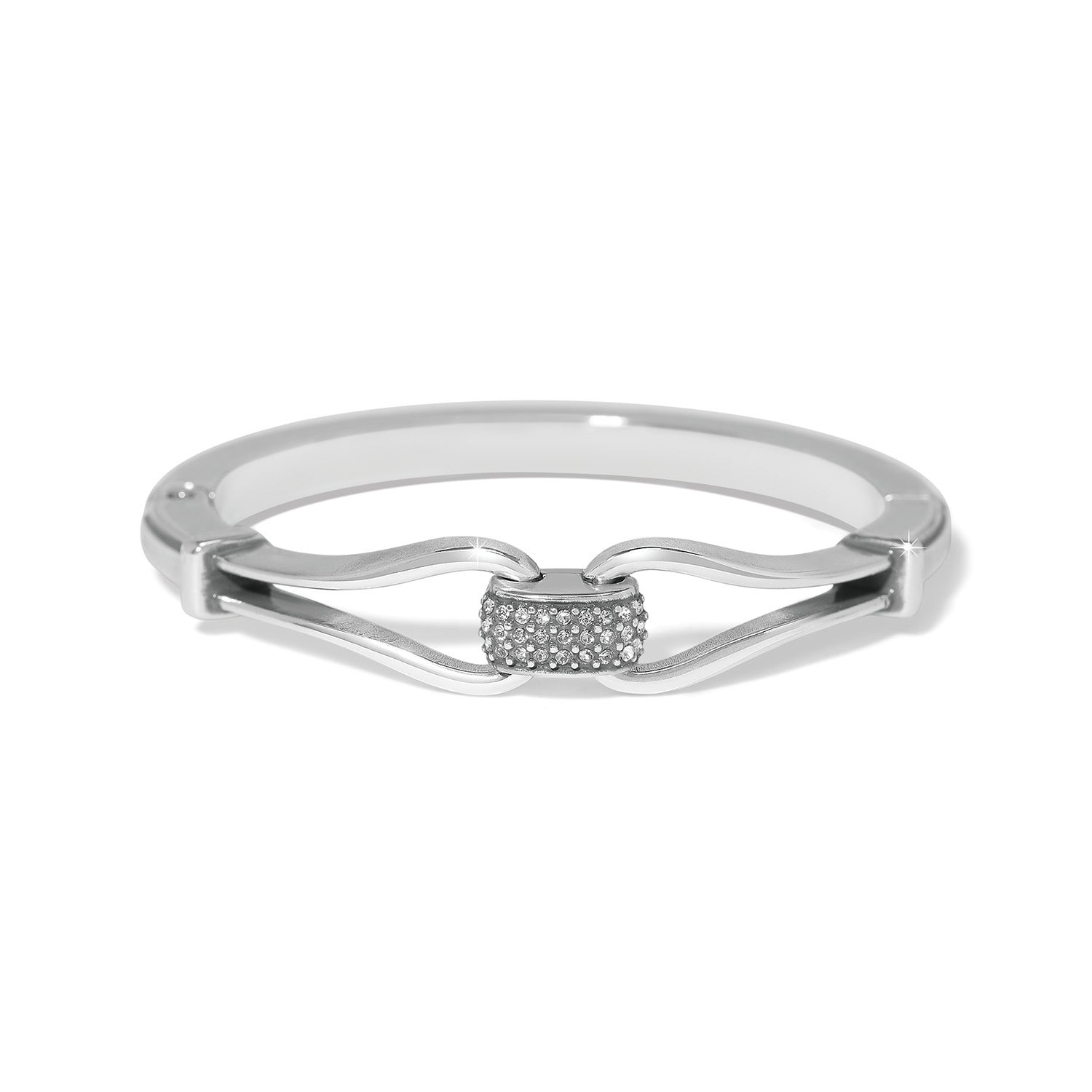 Brighton Meridian Classic Hinged Bangle -Silver