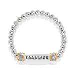 Brighton Meridian Fearless Two Tone Stretch Bracelet - Juli's Wearable Art