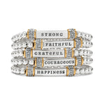 Brighton Meridian Grateful Two Tone Stretch Bracelet - Juli's Wearable Art
