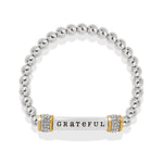 Brighton Meridian Grateful Two Tone Stretch Bracelet - Juli's Wearable Art