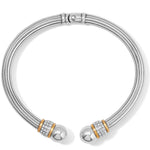 Brighton Meridian Open Hinged Bangle – Silver & Gold - Juli's Wearable Art