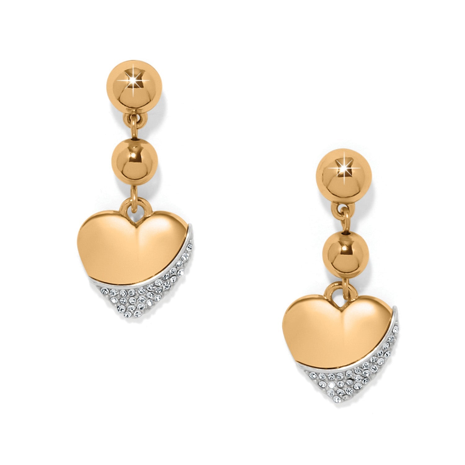 Brighton Meridian Petite Heart Wave Post Earrings | Gold