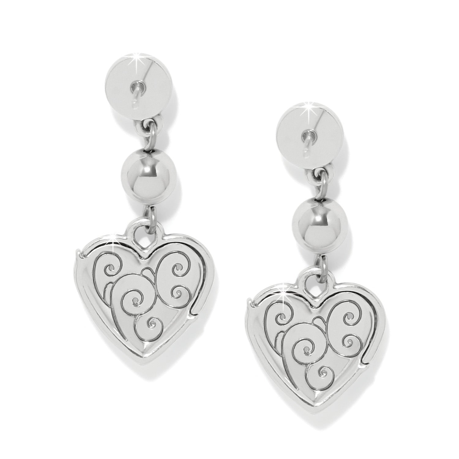 Brighton Meridian Petite Heart Wave Post Earrings | Silver