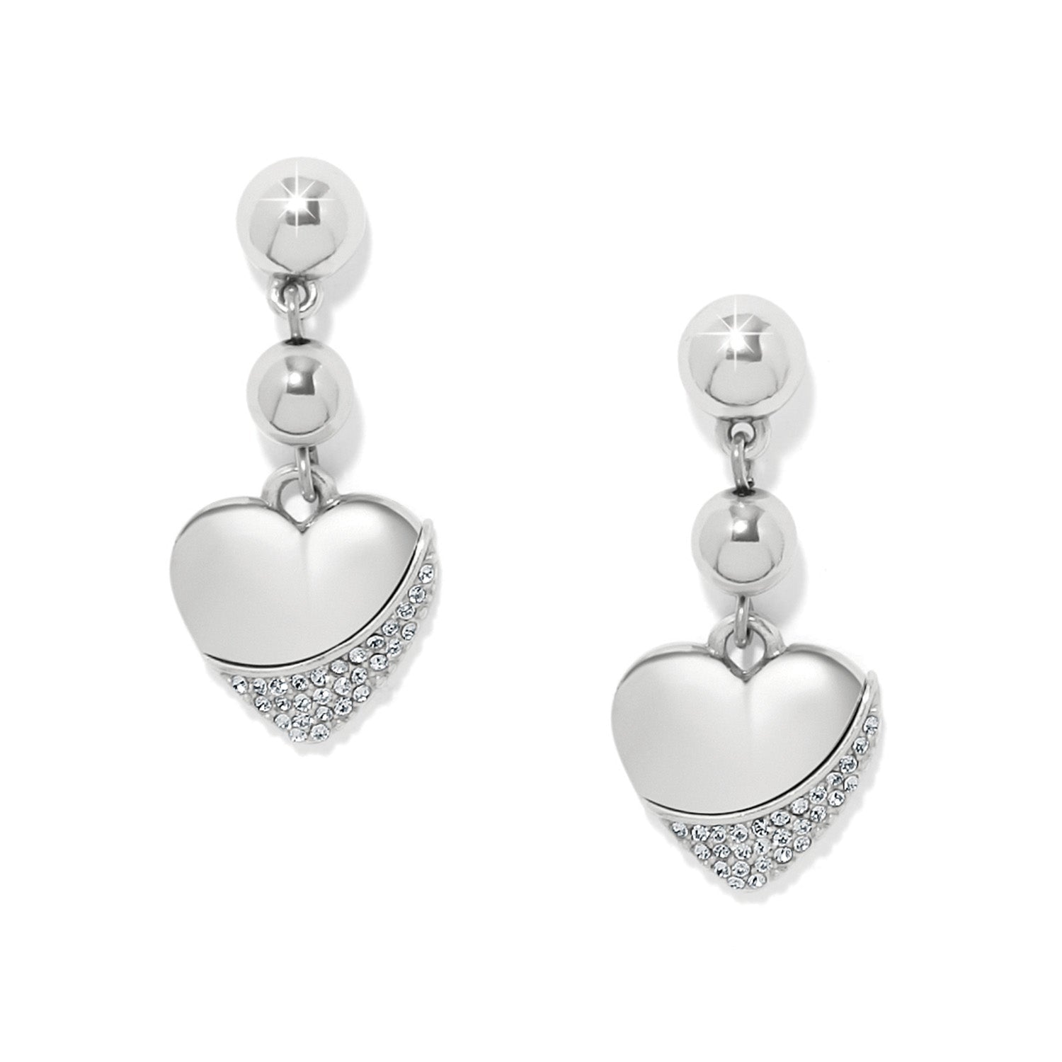 Brighton Meridian Petite Heart Wave Post Earrings | Silver
