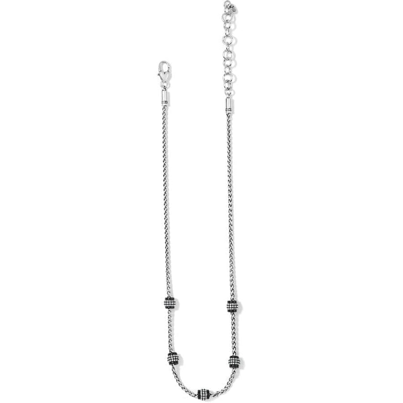 Brighton Meridian Petite Short Necklace - Silver & Black - Juli's Wearable Art
