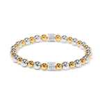Brighton Meridian Petite Two - Tone Stretch Bracelet - Juli's Wearable Art