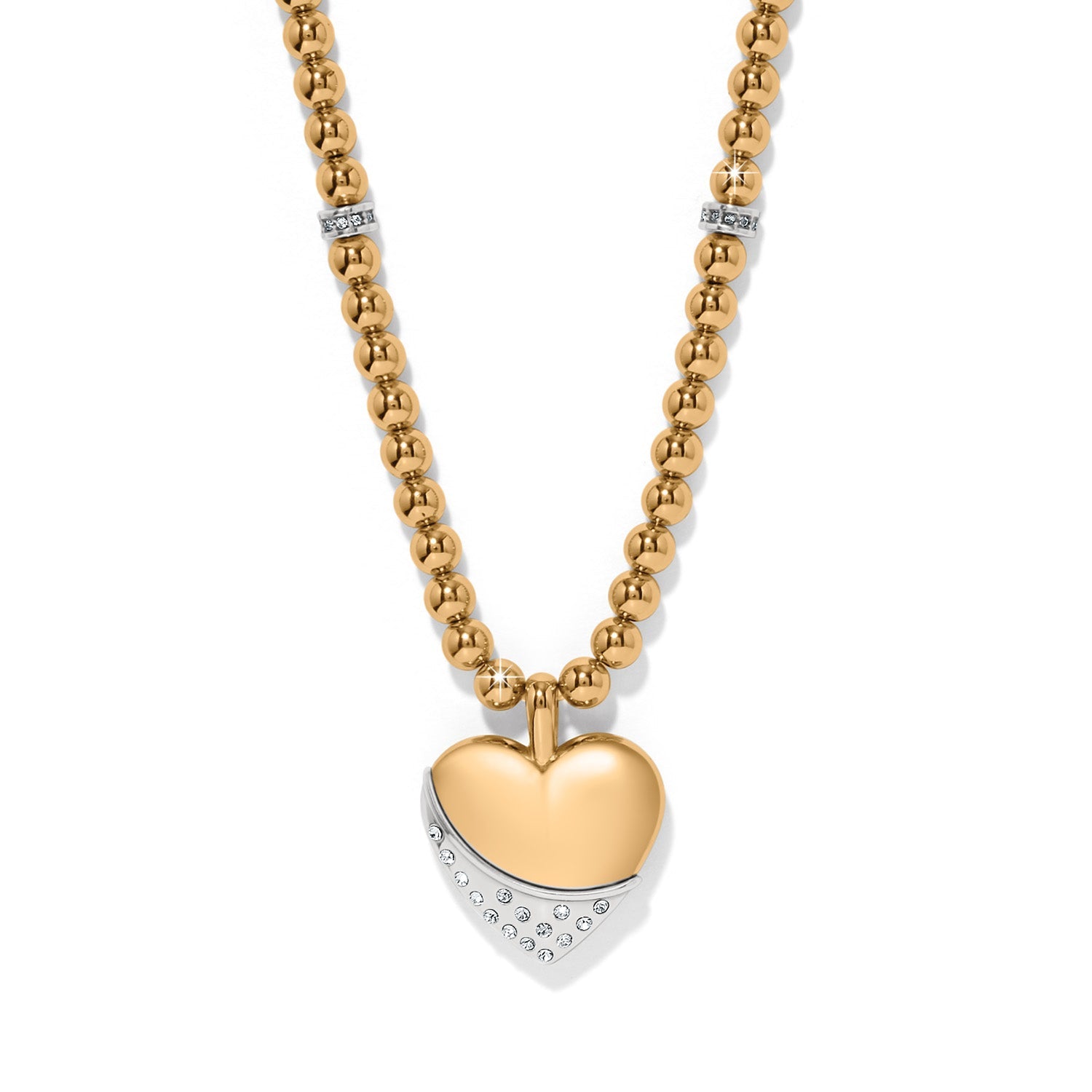 Brighton Meridian Petite Wave Heart Necklace | Gold