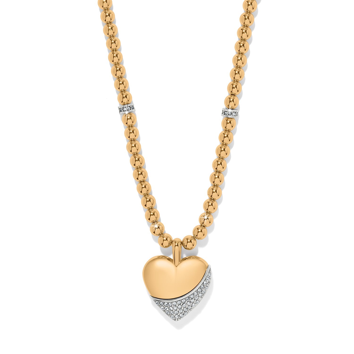 Brighton Meridian Petite Wave Heart Necklace | Gold