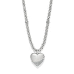 Brighton Meridian Petite Wave Heart Necklace | Silver - Juli's Wearable Art