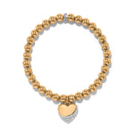 Brighton Meridian Petite Wave Heart Stretch Bracelet | Gold - Juli's Wearable Art