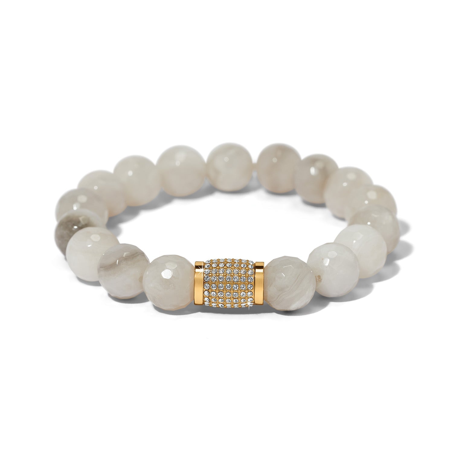 Brighton Meridian Solis Beaded Stretch Bracelet - Cream - Juli's Wearable Art