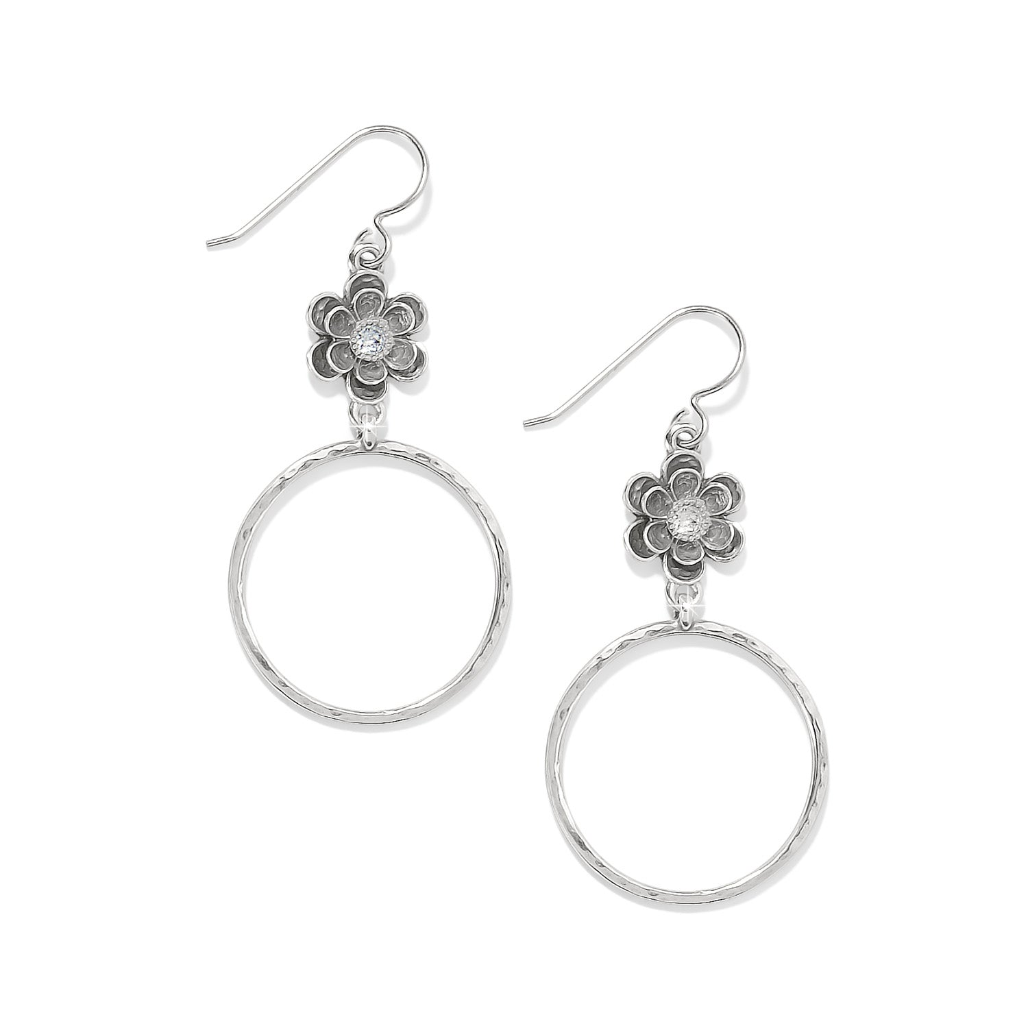 Brighton Metal Petal Hoop French Wire Earrings - Juli's Wearable Art