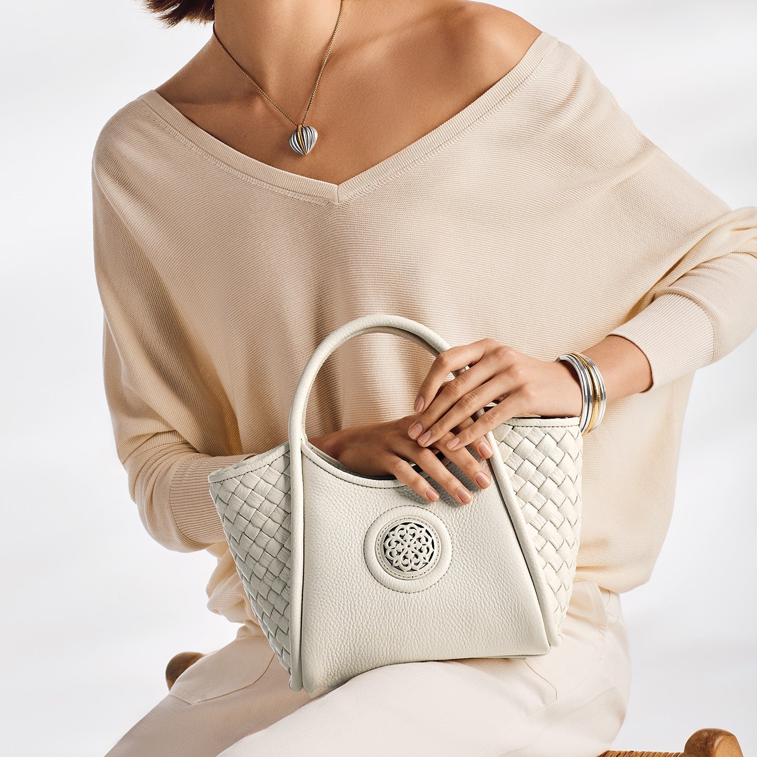 Brighton Metisla Medium Satchel | Shoe White - Juli's Wearable Art