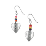 Brighton Mingle Medley Beaded Heart French Wire Earrings - Juli's Wearable Art